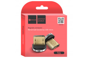 Коннектор MicroUSB N6 (для магнитного кабеля) серебро DREAM