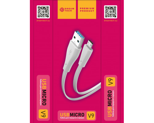 УПАКОВКА Кабель MicroUSB V9 2,4A DREAM