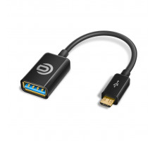 Адаптер OTG OTG1 MicroUSB - USB черный DREAM ТЕХПАК (MR)