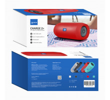 Колонка BLUETOOTH CHARGE 2 PLUS красный (FM, AUX, microSD, USB, Power Bank 1500 mah,12W) DREAM (на русском)