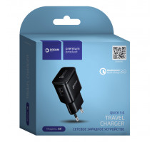 ЗУ S9 USB 2.4A QC3.0 (4% - 5мин, 30.4г) черный DREAM (на русском)